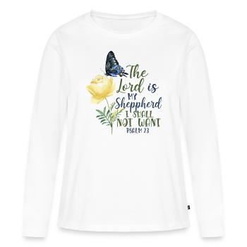 Christian Bible Verse Quote - Frauen Premium Bio Langarmshirt - Weiß - Vorne - Julia (174cm)