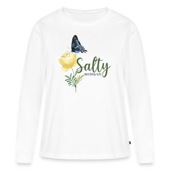 Christian Bible Verse Butterfly - Frauen Premium Bio Langarmshirt - Weiß - Vorne - Julia (174cm)