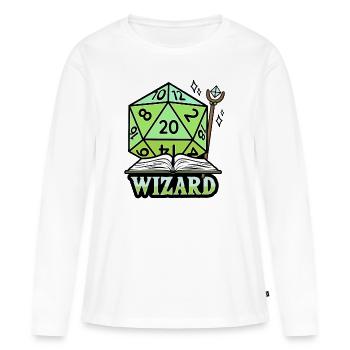 Jeu de rôle fantastique RPG Wizard RPG Gamer - T-shirt manches longues Premium bio Femme - blanc - Devant - Julia (174cm)
