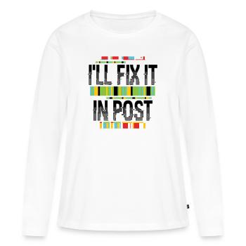 Filmmaker Postproduction Video Editor and Editor - Women's Premium Organic Long Sleeve Shirt - white - Front - Julia (174cm)