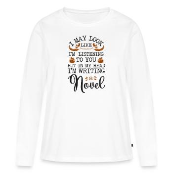 Writing Novel Writer & Published - Frauen Premium Bio Langarmshirt - Weiß - Vorne - Julia (174cm)