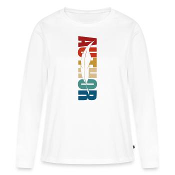 Writing Retro Novel Writer & - Frauen Premium Bio Langarmshirt - Weiß - Vorne - Julia (174cm)