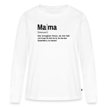 Beste Mama der Welt Mutter - Frauen Premium Bio Langarmshirt - Weiß - Vorne - Julia (174cm)
