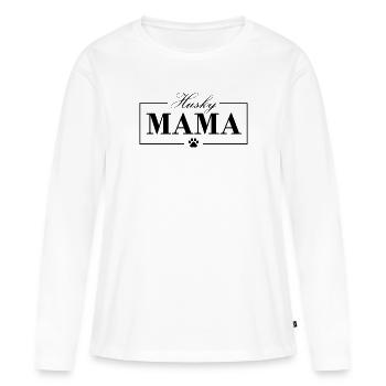 Husky Mama Hunde Hundemama - Frauen Premium Bio Langarmshirt - Weiß - Vorne - Julia (174cm)