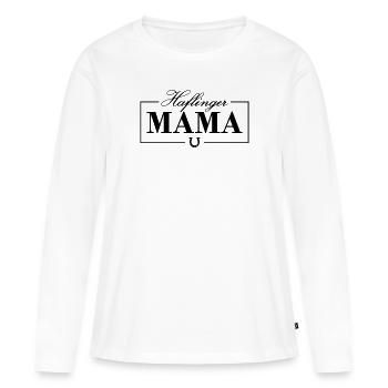 Haflinger Mama Reiter Pferde Haflinger - Frauen Premium Bio Langarmshirt - Weiß - Vorne - Julia (174cm)