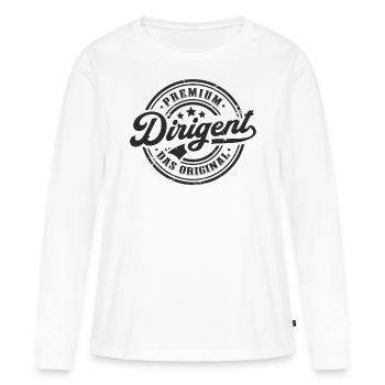 Dirigent Original Lustiges Dirigenten - Frauen Premium Bio Langarmshirt - Weiß - Vorne - Julia (174cm)