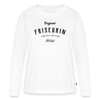 Friseur Limited Edition Frisör Friseursalon - Frauen Premium Bio Langarmshirt - Weiß - Vorne - Julia (174cm)