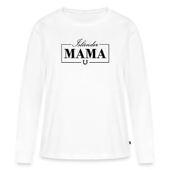 Isländer Mama Reiter Isi Pferde Isländer - Frauen Premium Bio Langarmshirt - Weiß - Vorne - Julia (174cm)