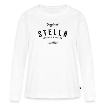 Stella Limited Edition - Frauen Premium Bio Langarmshirt - Weiß - Vorne - Julia (174cm)