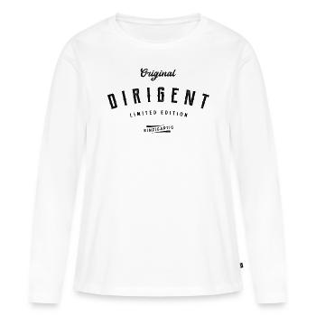 Dirigent Limited Edition Lustiges Dirigenten - Frauen Premium Bio Langarmshirt - Weiß - Vorne - Julia (174cm)