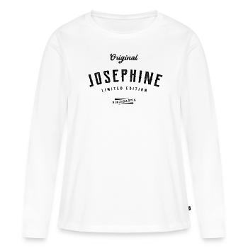 Josephine Limited Edition - Frauen Premium Bio Langarmshirt - Weiß - Vorne - Julia (174cm)