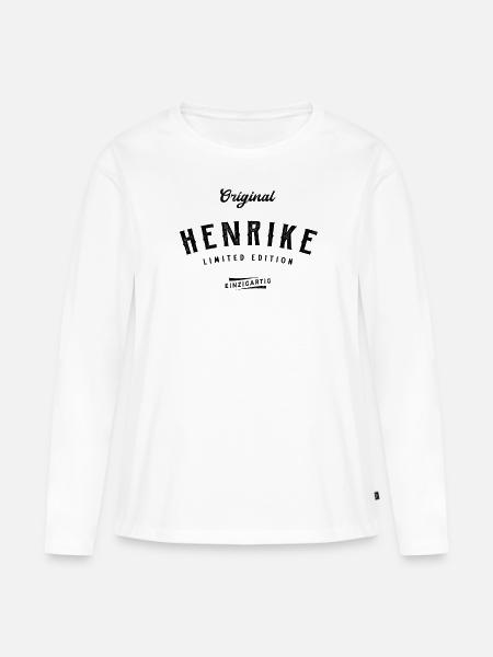 Henrike Limited Edition - Frauen Premium Bio Langarmshirt - Weiß