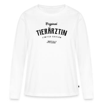 Tierärztin Limited Edition - Frauen Premium Bio Langarmshirt - Weiß - Vorne - Julia (174cm)