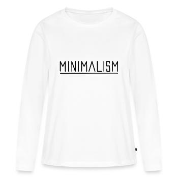 Minimalismus - Frauen Premium Bio Langarmshirt - Weiß - Vorne - Julia (174cm)