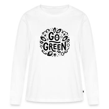 Go green ecology activist - Women's Premium Organic Long Sleeve Shirt - white - Front - Julia (174cm)