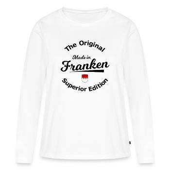 Né en Franconie - T-shirt manches longues Premium bio Femme - blanc - Devant - Julia (174cm)