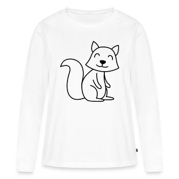 Stinker Comic Animal - Women's Premium Organic Long Sleeve Shirt - white - Front - Julia (174cm)