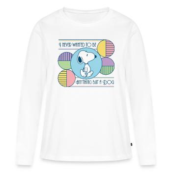 Peanuts Snoopy Ein Hund Sein - Frauen Premium Bio Langarmshirt - Weiß - Vorne - Julia (174cm)