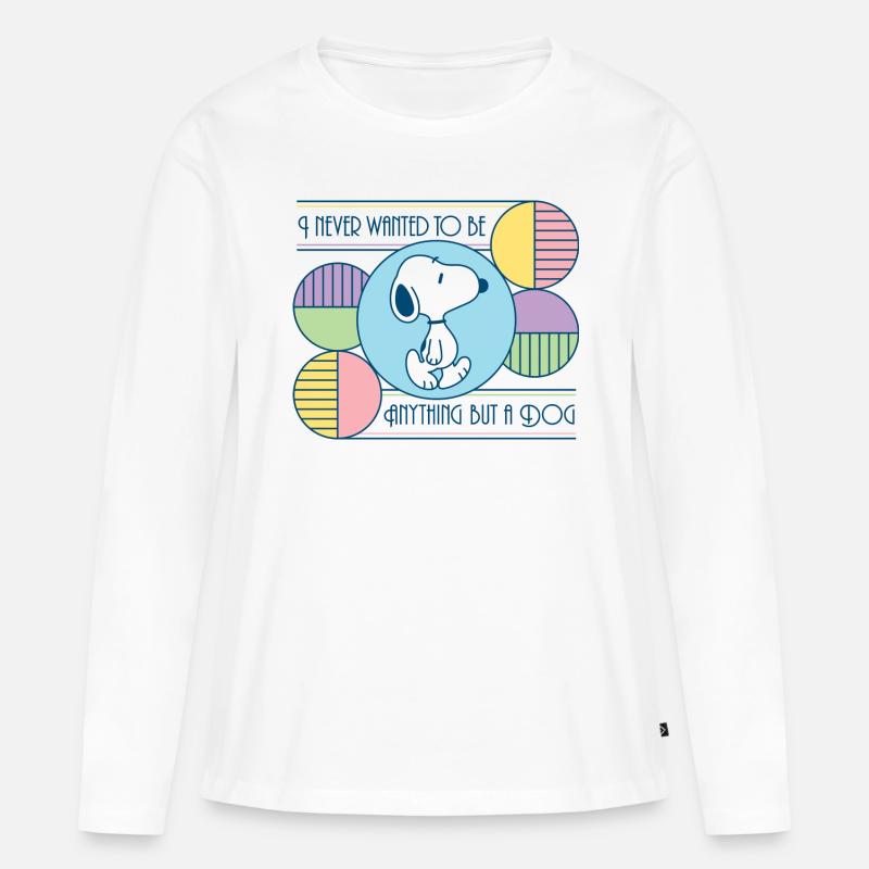 Peanuts Snoopy Ein Hund Sein - Frauen Premium Bio Langarmshirt - Weiß