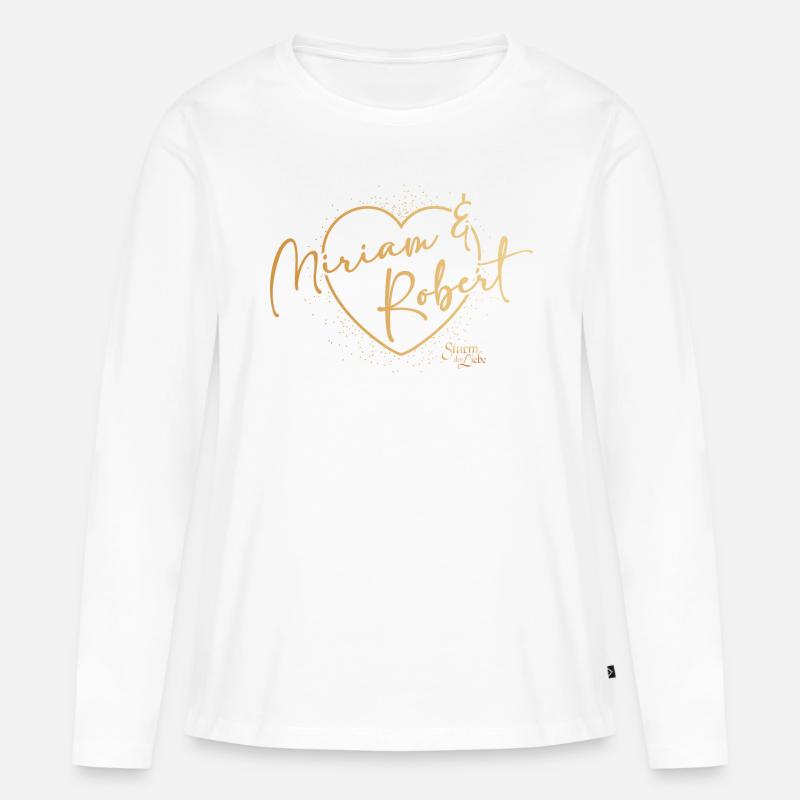 Tempesta D'Amore Coppia Da Sogno Miriam & Robert - Maglia a maniche lunghe ecologica premium da donna - bianco