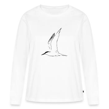 mouette - T-shirt manches longues Premium bio Femme - blanc - Devant - Julia (174cm)