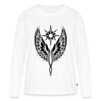 Engelsflügel Engel Flügel Erzengel - Frauen Premium Bio Langarmshirt - Weiß - Vorne - Julia (174cm)
