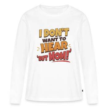 Mais maman ! - T-shirt manches longues Premium bio Femme - blanc - Devant - Julia (174cm)