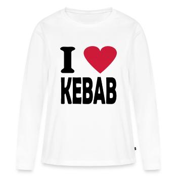 kebab - Frauen Premium Bio Langarmshirt - Weiß - Vorne - Julia (174cm)