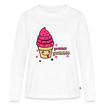 yummie yummie - Frauen Premium Bio Langarmshirt - Weiß - Vorne - Julia (174cm)
