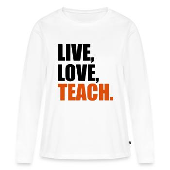 Lehrer - Frauen Premium Bio Langarmshirt - Weiß - Vorne - Julia (174cm)