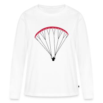 Paraglider Gleitschirm - Frauen Premium Bio Langarmshirt - Weiß - Vorne - Julia (174cm)