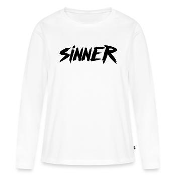 Sinner Grafik - Frauen Premium Bio Langarmshirt - Weiß - Vorne - Julia (174cm)