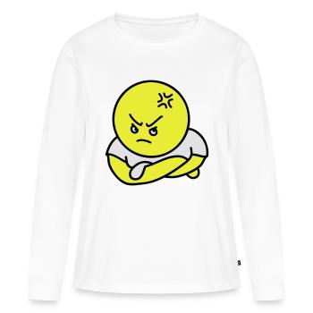 Offended Toon - Women's Premium Organic Long Sleeve Shirt - white - Front - Julia (174cm)