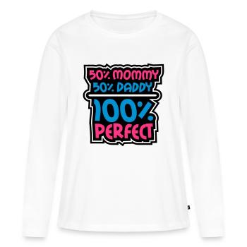 100 Procent Perfect - T-shirt manches longues Premium bio Femme - blanc - Devant - Julia (174cm)