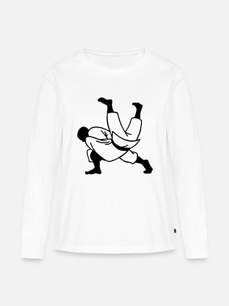 judo - Frauen Premium Bio Langarmshirt - Weiß