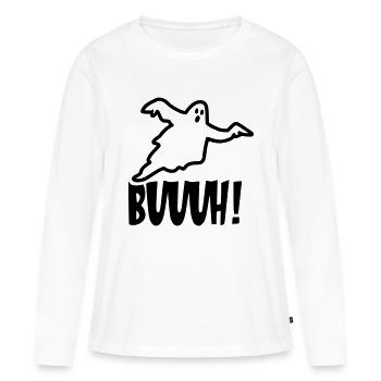 Geist - Frauen Premium Bio Langarmshirt - Weiß - Vorne - Julia (174cm)