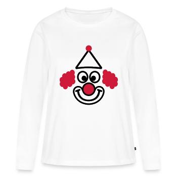 Clown - Frauen Premium Bio Langarmshirt - Weiß - Vorne - Julia (174cm)