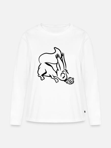 Eichhörmchen süss witzig - Frauen Premium Bio Langarmshirt - Weiß