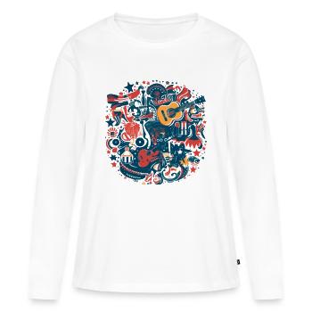 Amerikanische Folklore - Frauen Premium Bio Langarmshirt - Weiß - Vorne - Julia (174cm)