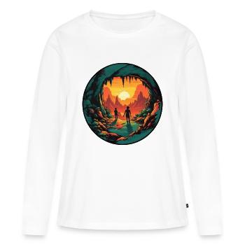 Voyage magique - T-shirt manches longues Premium bio Femme - blanc - Devant - Julia (174cm)