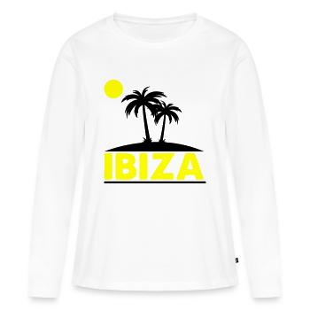 ibiza - Frauen Premium Bio Langarmshirt - Weiß - Vorne - Julia (174cm)
