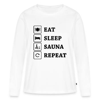 Sauna Wellness Spa - Frauen Premium Bio Langarmshirt - Weiß - Vorne - Julia (174cm)