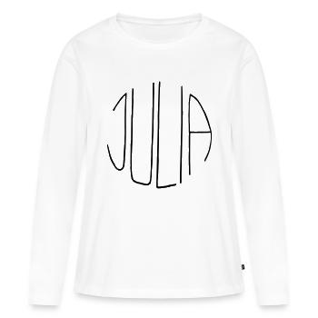 Julia - T-shirt manches longues Premium bio Femme - blanc - Devant - Julia (174cm)