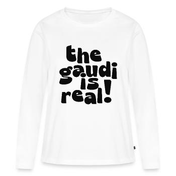 Le Gaudí est réel - T-shirt manches longues Premium bio Femme - blanc - Devant - Julia (174cm)
