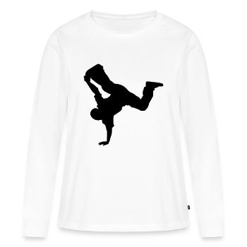 break06 - Frauen Premium Bio Langarmshirt - Weiß - Vorne - Julia (174cm)