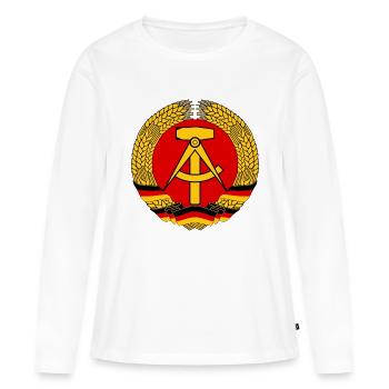Manteau RDA des bras - T-shirt manches longues Premium bio Femme - blanc - Devant - Julia (174cm)
