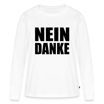 No thank you - Women's Premium Organic Long Sleeve Shirt - white - Front - Julia (174cm)