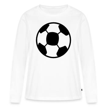 ballon de foot - T-shirt manches longues Premium bio Femme - blanc - Devant - Julia (174cm)