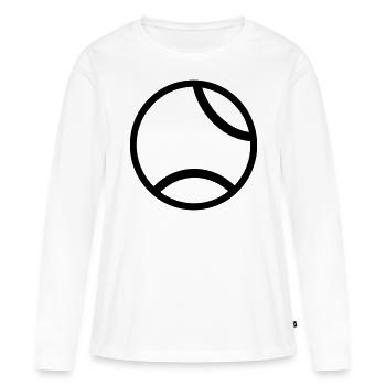 Balle de tennis - T-shirt manches longues Premium bio Femme - blanc - Devant - Julia (174cm)