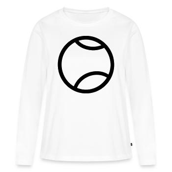Balle de tennis - T-shirt manches longues Premium bio Femme - blanc - Devant - Julia (174cm)
